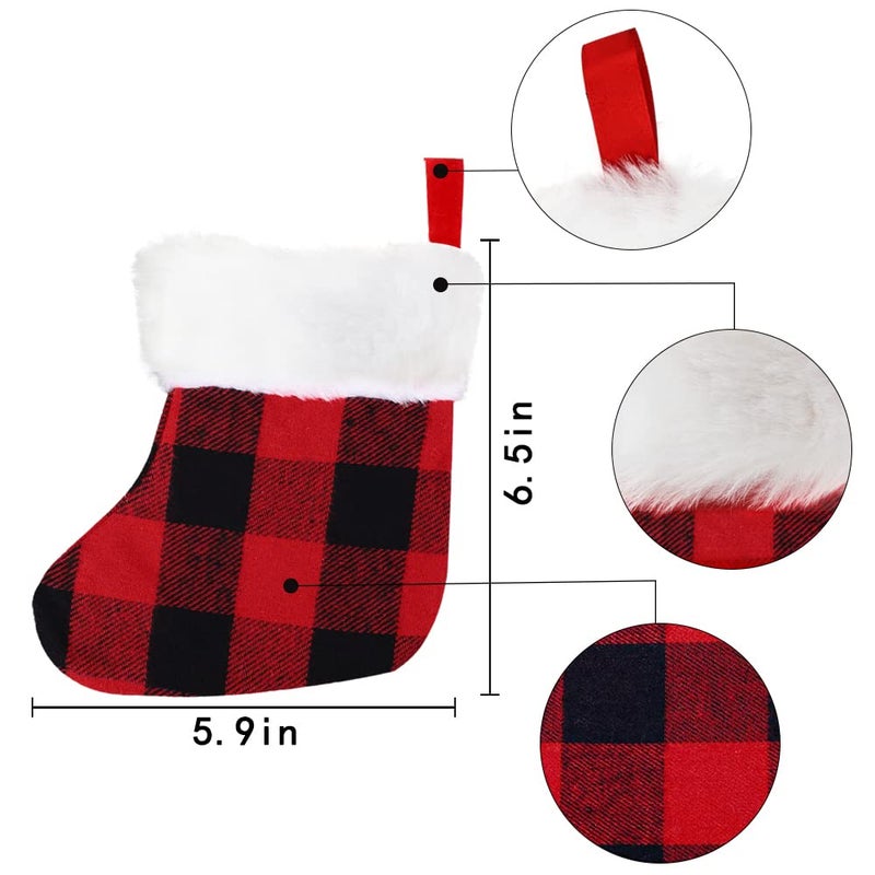 XIMISHOP 4PCS Christmas Stockings with Name Tags  18inch Large Personalized Cable Knitted Xmas Hanging Stocking Decorations for Holiday Christmas Party Family Decor (Red) - Image 3